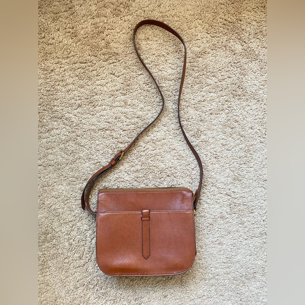 Fossil Brown Crossbody, Like New!